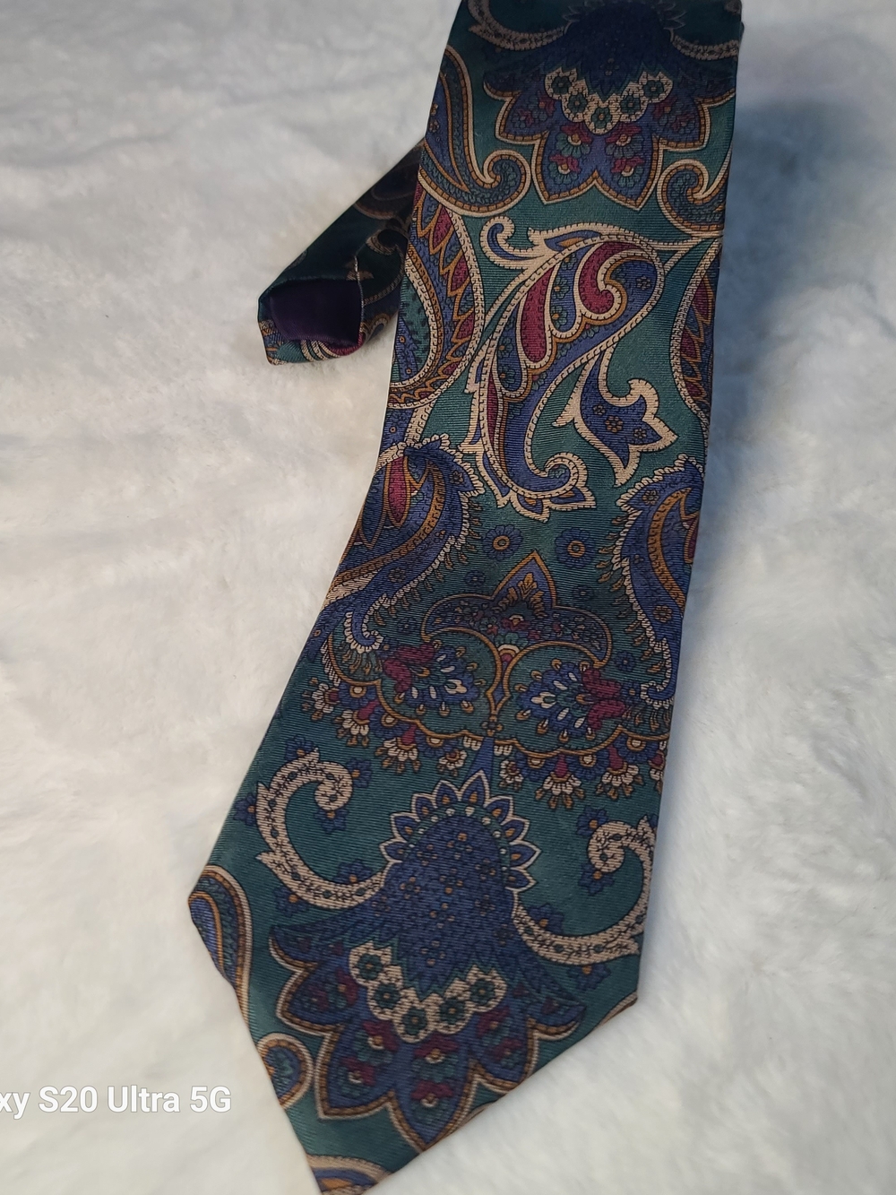 Teal Paisley Men's Silk-Feel Tie - Refined Patterned Neckwear